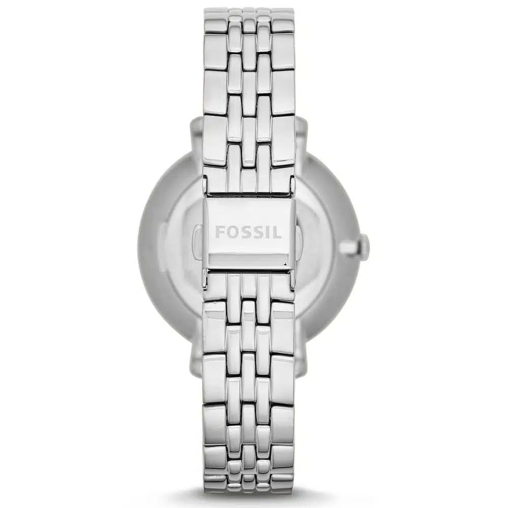 Fossil Watch For Women Jacqueline with white dial stainless steel belt with silver color-ES3433