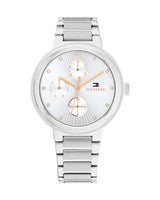 Tommy Hilfiger Joy Chronograph Silver Dial Silver Steel Strap Watch For Women - 1782532