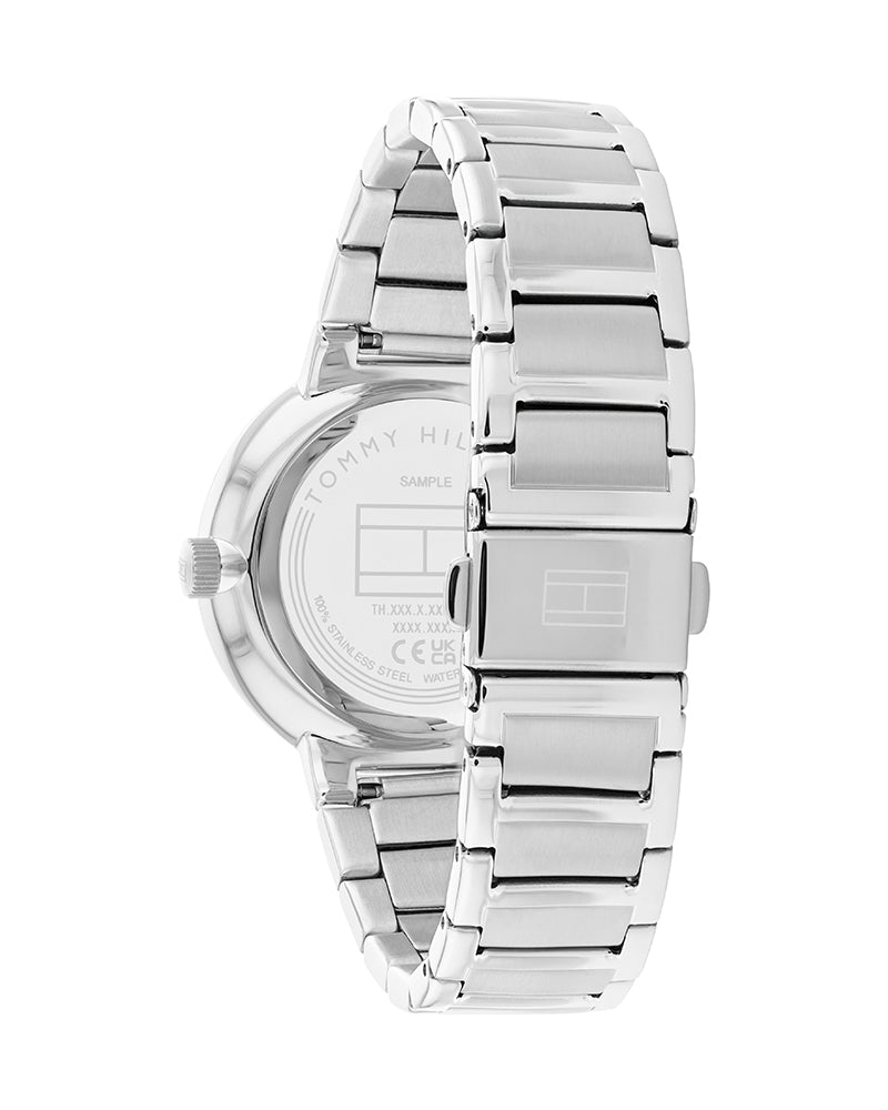 Tommy Hilfiger Joy Chronograph Silver Dial Silver Steel Strap Watch For Women - 1782532