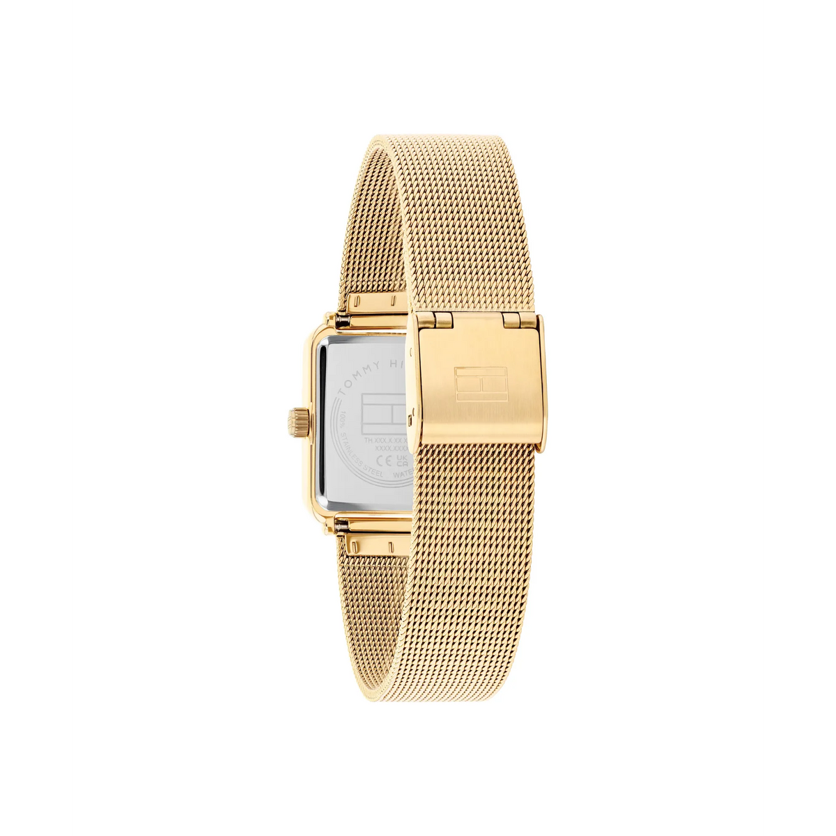 Tommy Hilfiger Gold Steel Mesh Green Dial Women's Watch - 1782791