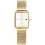 Tommy Hilfiger Gold Steel Mesh White Dial Women's Watch - 1782829