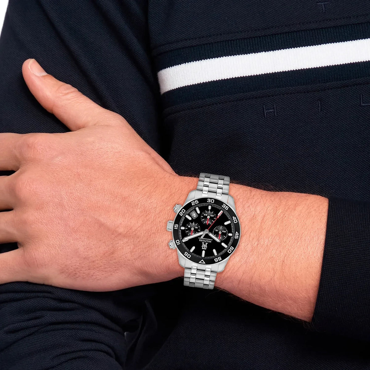 Tommy Hilfiger Mens Stainless Steel Chronograph Watch- 1792156