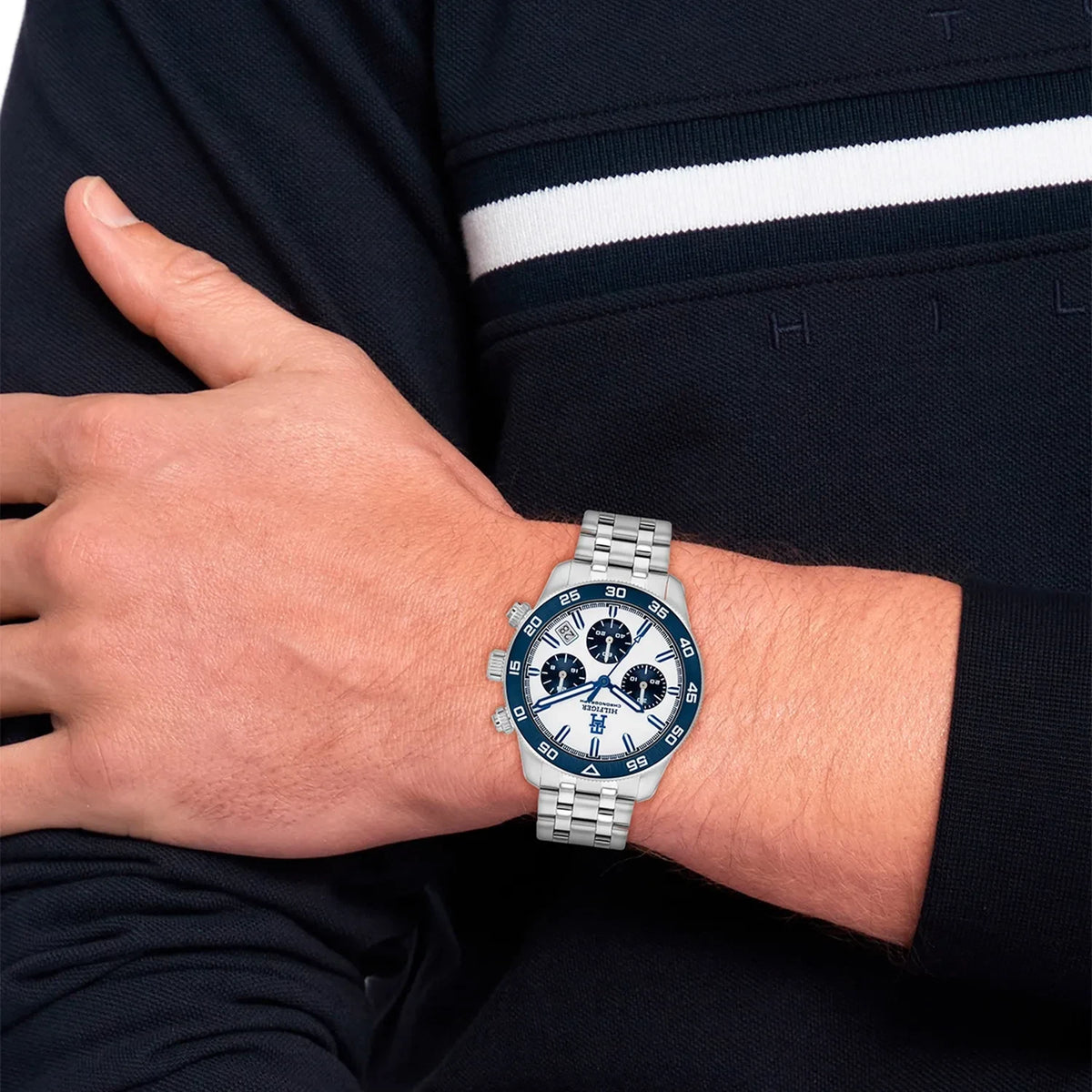 Tommy Hilfiger Navy Bezel Chronograph Watch 1792157