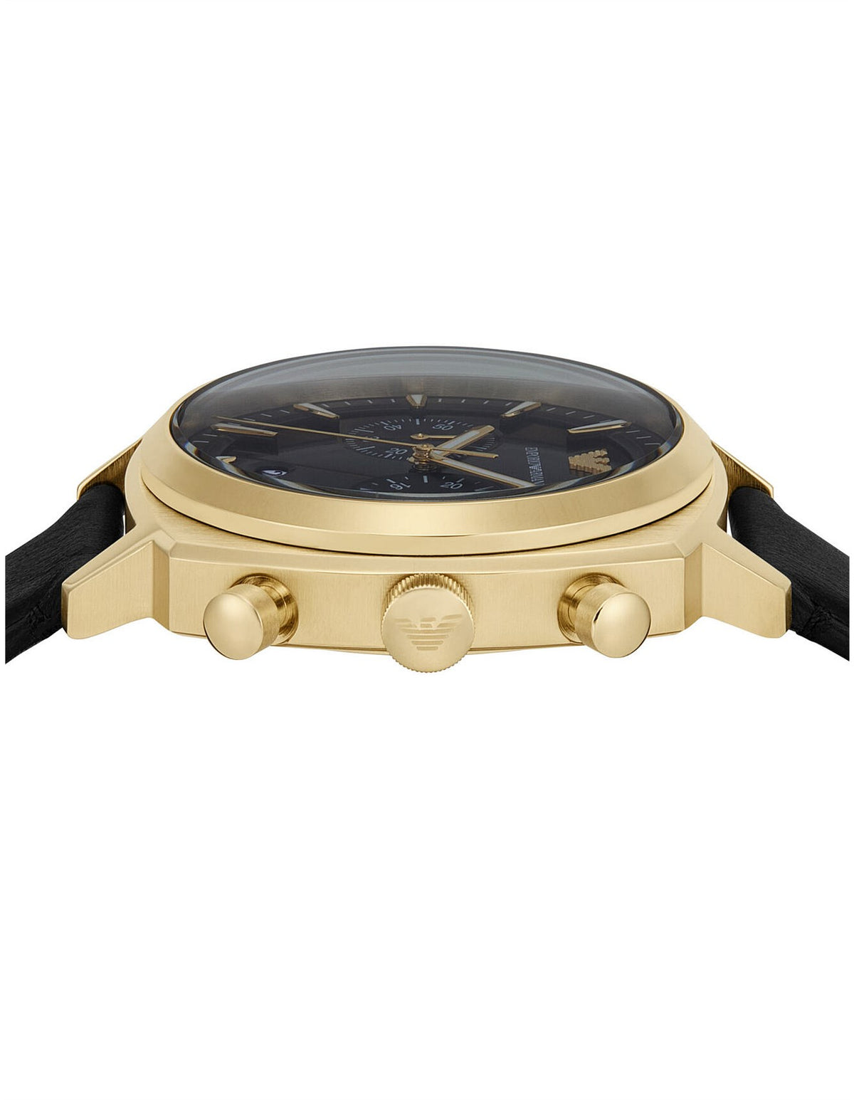 Emporio Armani Men's Chronograph Black Leather Watch - AR11690