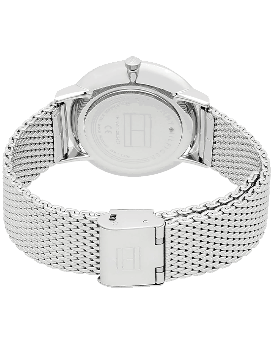 Tommy Hilfiger Watch TH.354.1.20.2457 For Men Brooklyn 1791505 With Blue dial Metal Mesh belt with Silver color