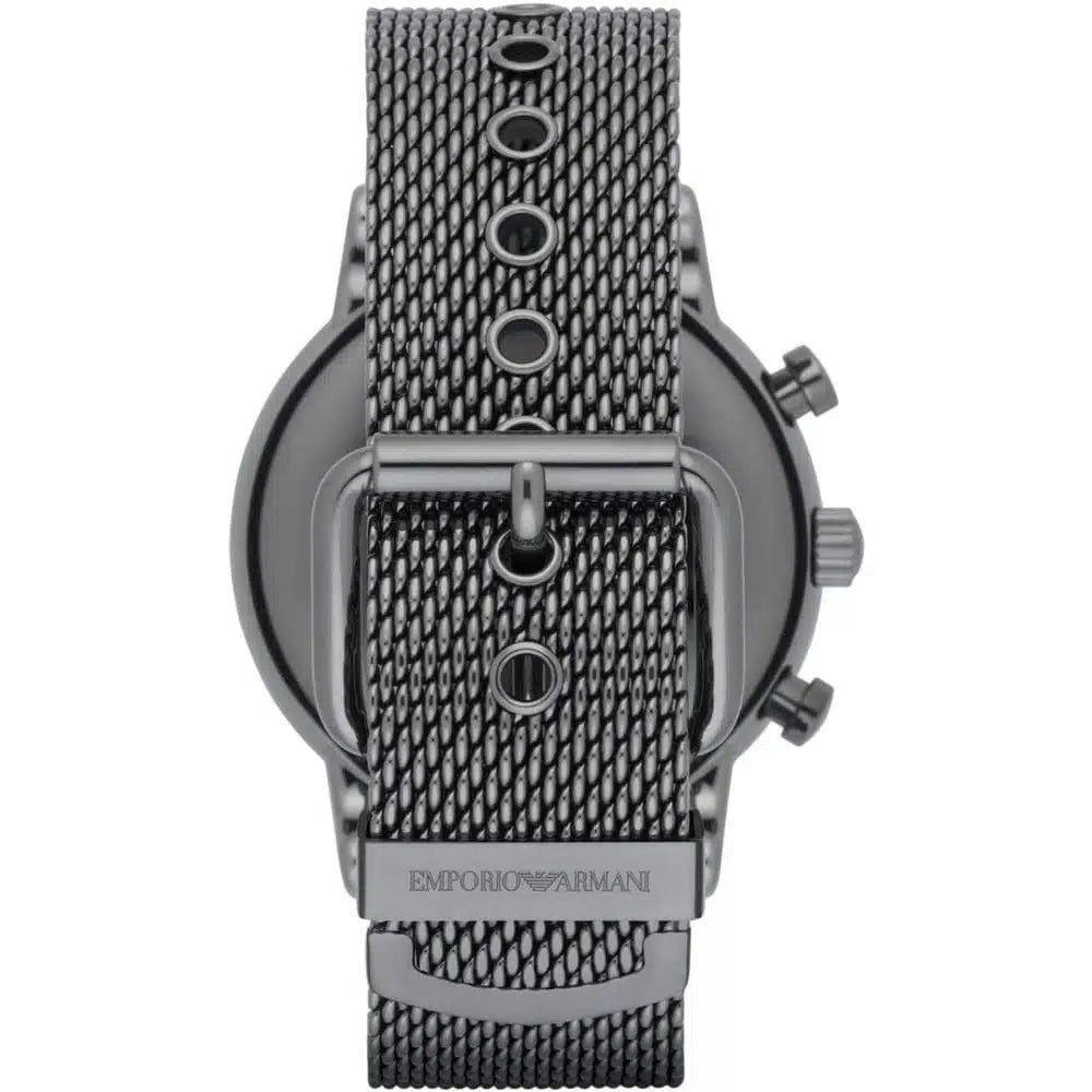 Emporio Armani Watch For Men Luigi AR1979 with blue dial stainless steel belt with grey color - AR1979