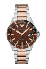 Emporio Armani Men's Diver Two Tone Rose Gold Watch- AR11340