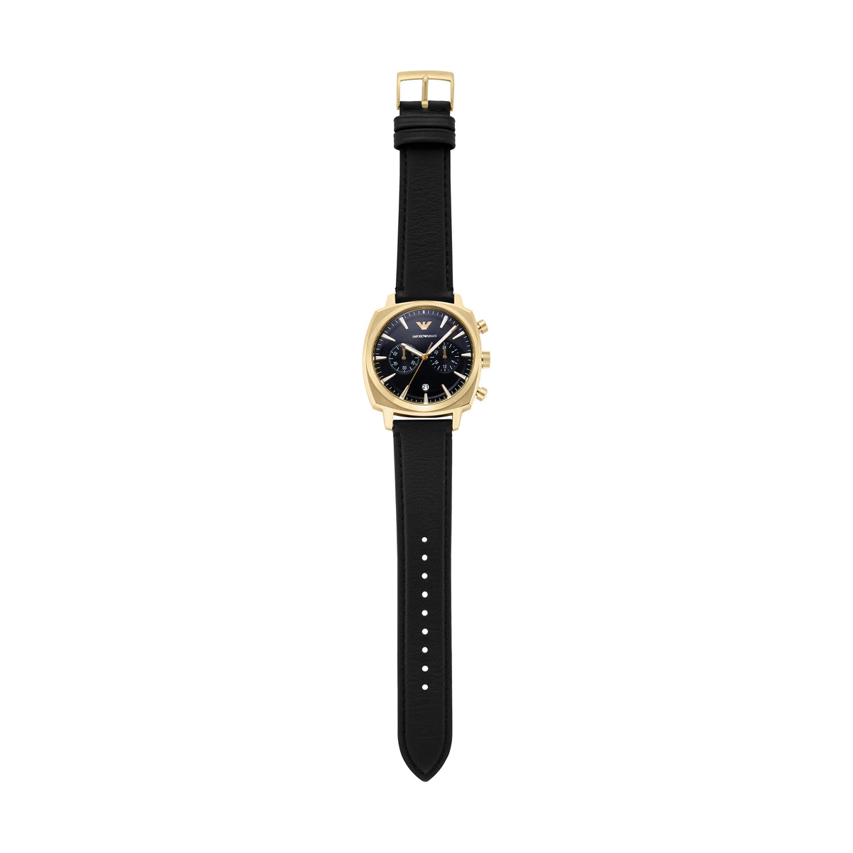 Emporio Armani Men's Chronograph Black Leather Watch - AR11690
