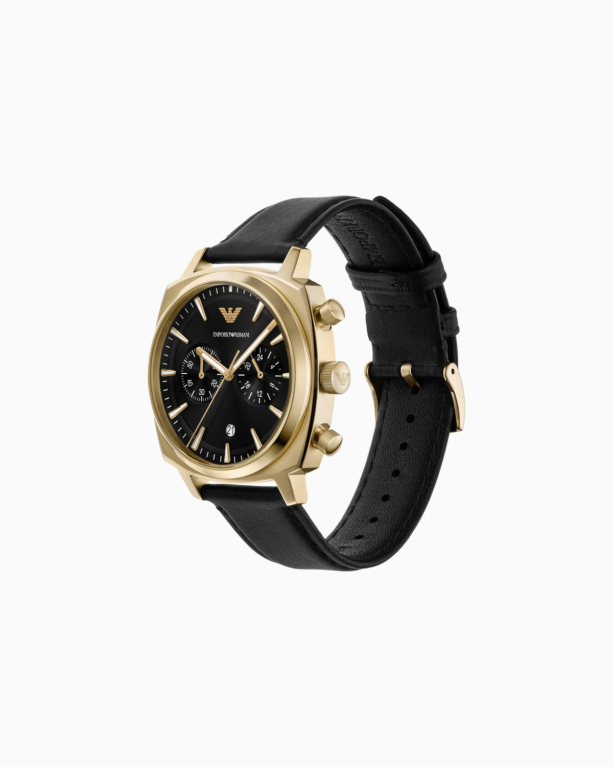 Emporio Armani Men's Chronograph Black Leather Watch - AR11690