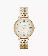 Fossil Jacqueline Champagne Dial Gold-tone Ladies Watch-ES3434