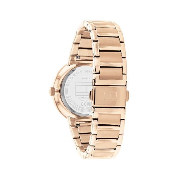 Tommy Hilfiger Joy Chronograph Gold Dial Gold Steel Strap Watch For Women - 1782533