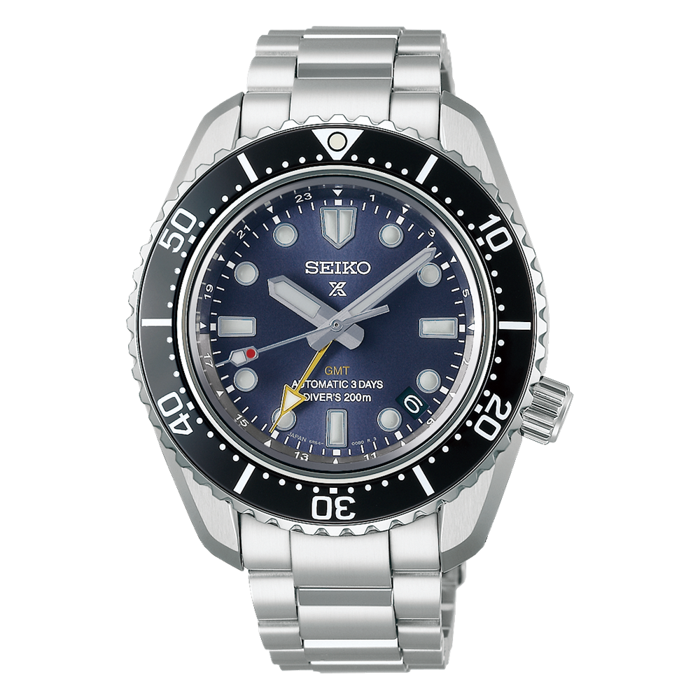 Seiko Prospex Mechanical diving watch 1968 Heritage GMT metal strap watch - SBEJ021