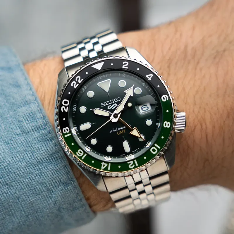 Seiko 5 Sports SSK035K1 Green Dial GMT - SSK035K1