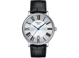 Tissot Carson Premium Silver Dial Black Leather Strap Watch For Men - T122.410.16.033.00
