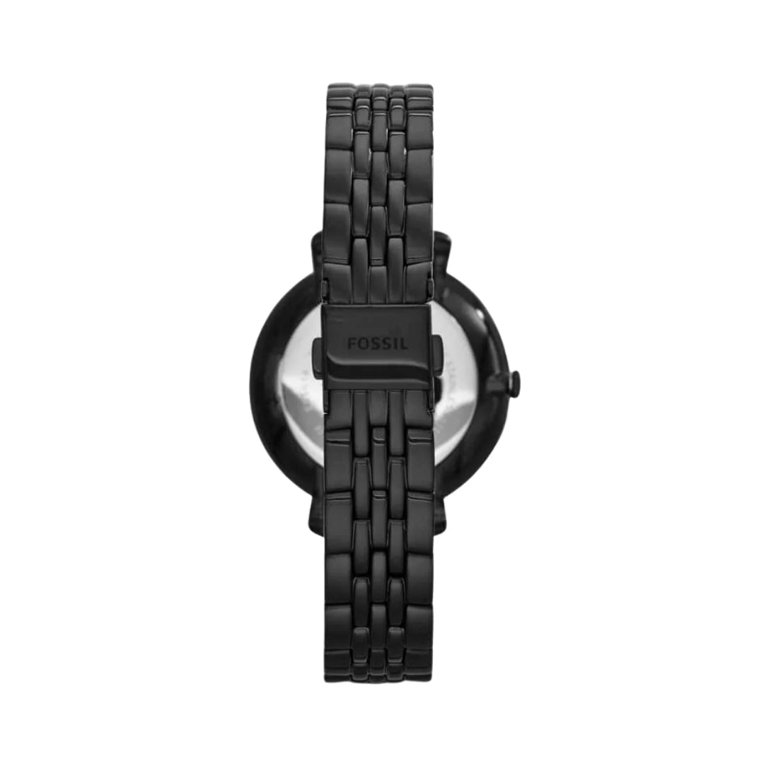 Fossil Jacqueline Black Dial Black Mesh Bracelet Watch for Women-ES3614