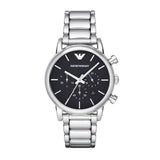 Emporio Armani Men's Chronograph Stainless Steel Black Dial Watch -AR1853