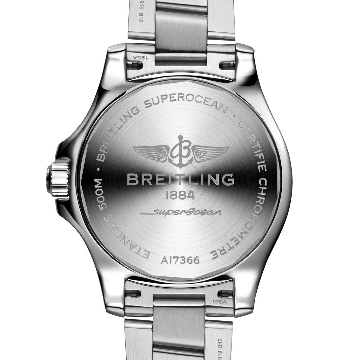 Breitling Superocean Automatic 42mm Blue Dial Silver Steel Strap Watch - A17366D81C1A1