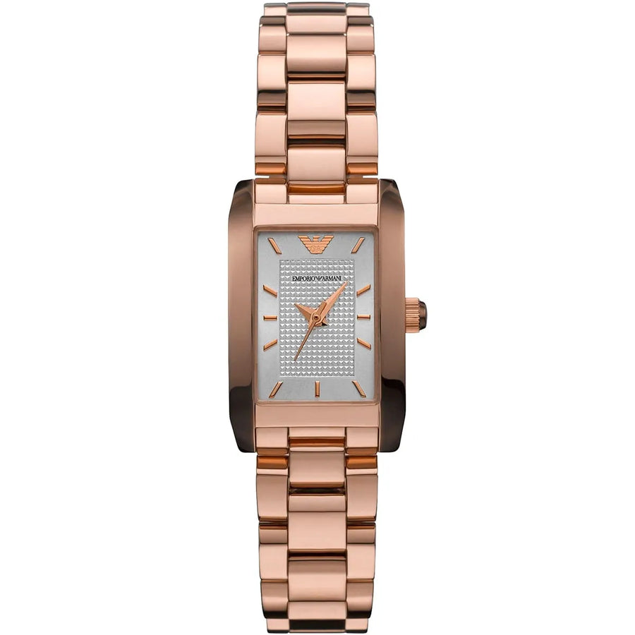 Emporio Armani Watch For Ladies With Silver dial Metal belt with Rose Gold color - AR0361