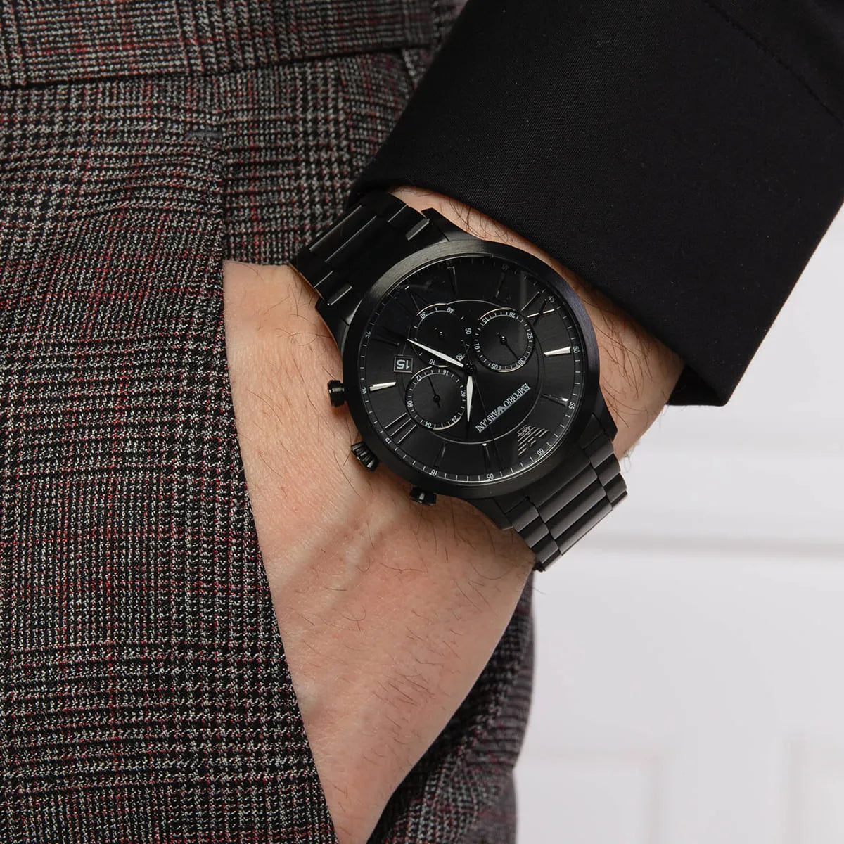 Emporio Armani Watch For Men Giovanni AR11349 With Black dial - AR11349
