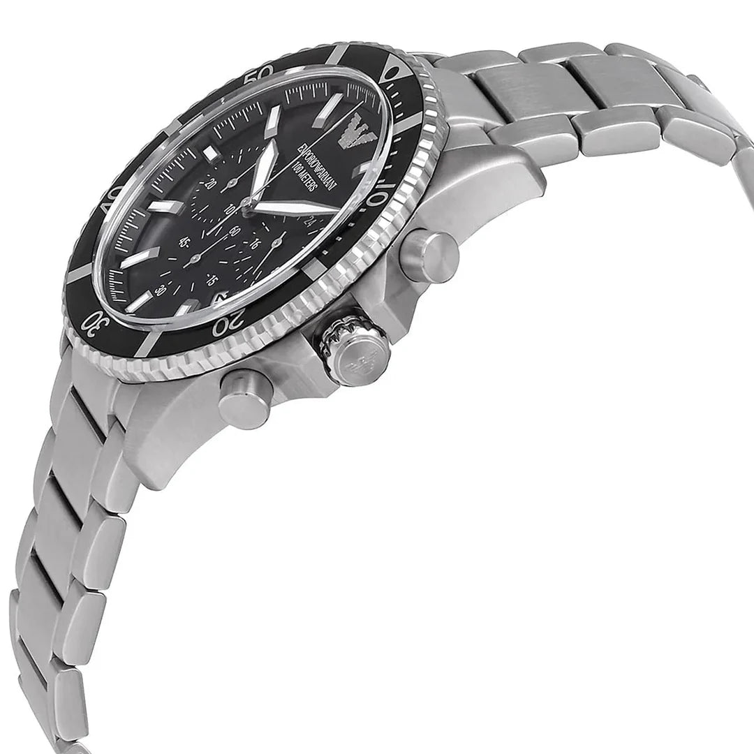 Emporio Armani 43.5Mm World Explorer Solar-Powered Chronograph Watch - AR11739