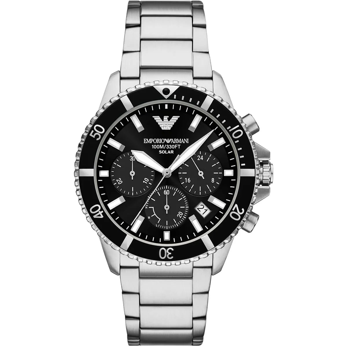 Emporio Armani 43.5Mm World Explorer Solar-Powered Chronograph Watch - AR11739