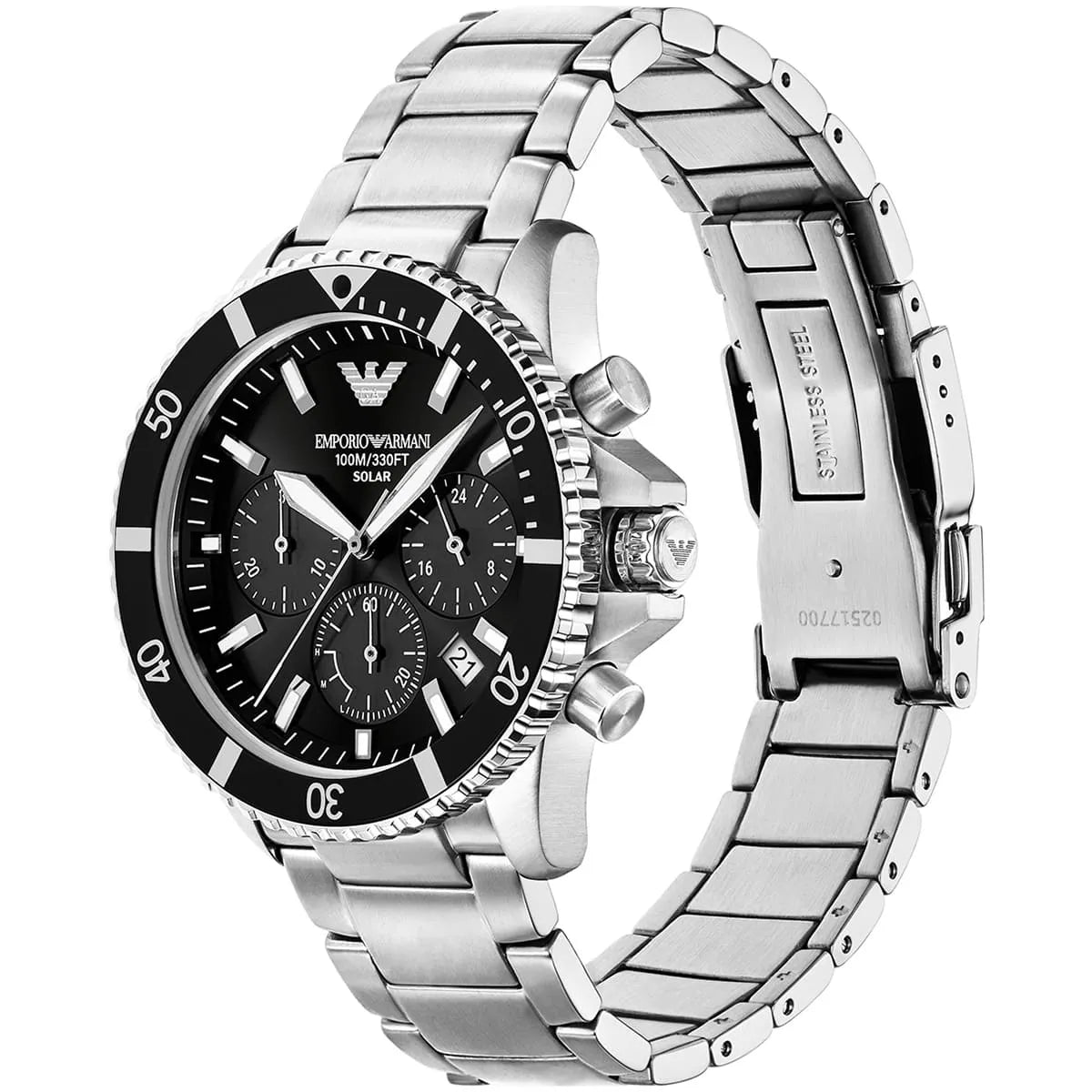 Emporio Armani 43.5Mm World Explorer Solar-Powered Chronograph Watch - AR11739