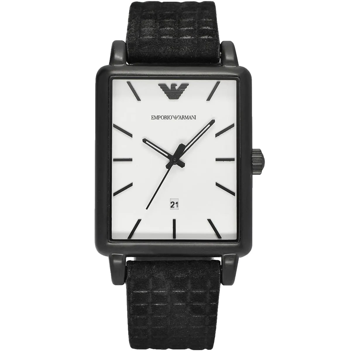 Emporio Armani Watch For Men Luigi Large With White dial Leather belt with Black color - AR1855