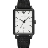 Emporio Armani Watch For Men Luigi Large With White dial Leather belt with Black color - AR1855