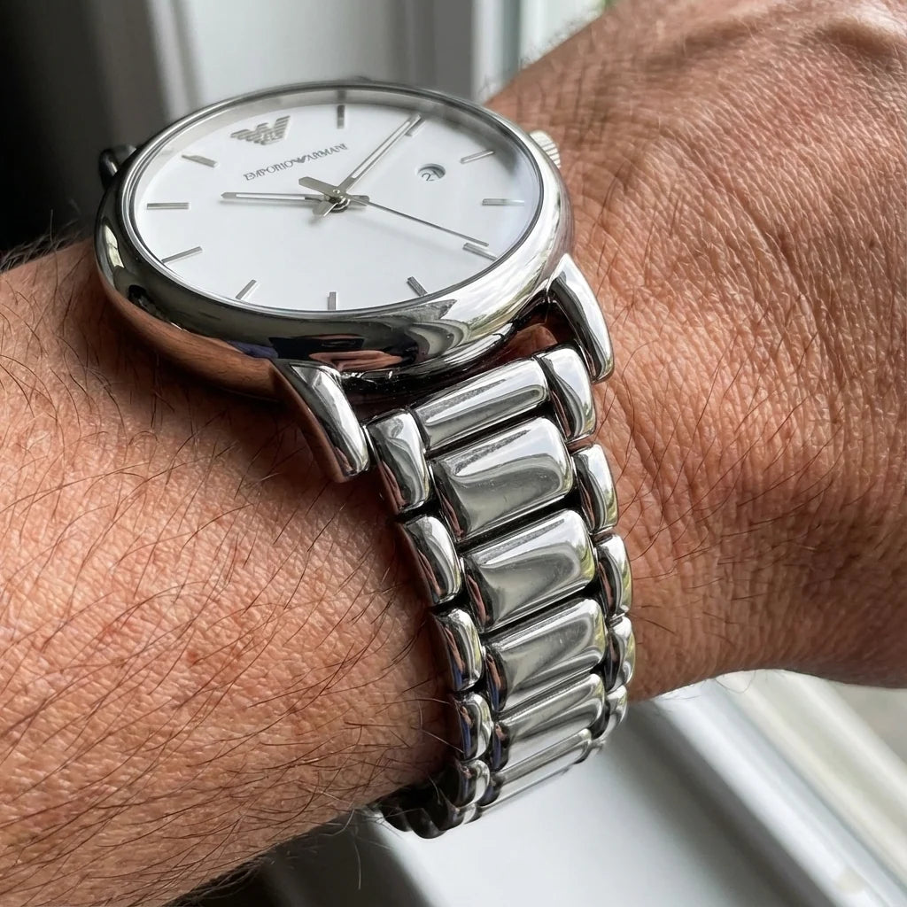 Emporio Armani Watch For Men Luigi Large AR1854 With White dial - AR1854