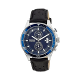 Fossil Watch For Men Wakefield with blue dial leather belt with black color-CH2945