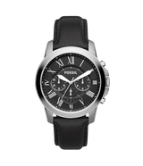Grant Chronograph Black Leather Watch-FS4812