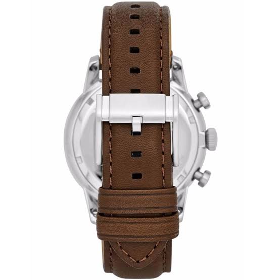 Fossil Watch For Men Townsman with black dial leather belt with brown color-FS5280