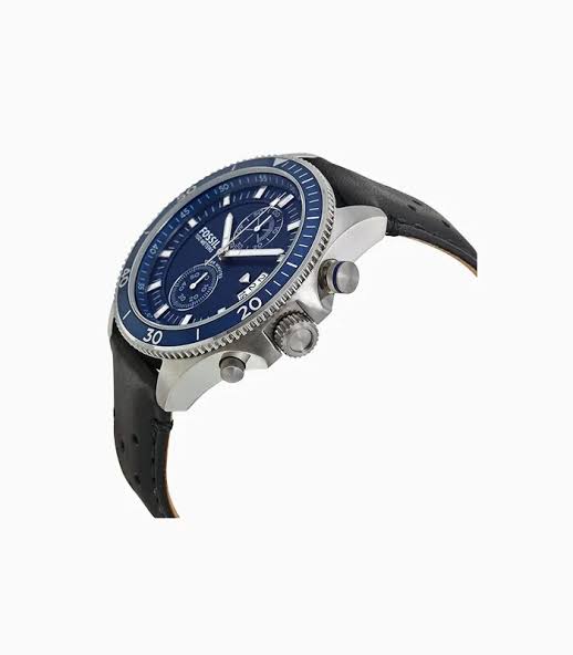 Fossil Watch For Men Wakefield with blue dial leather belt with black color-CH2945