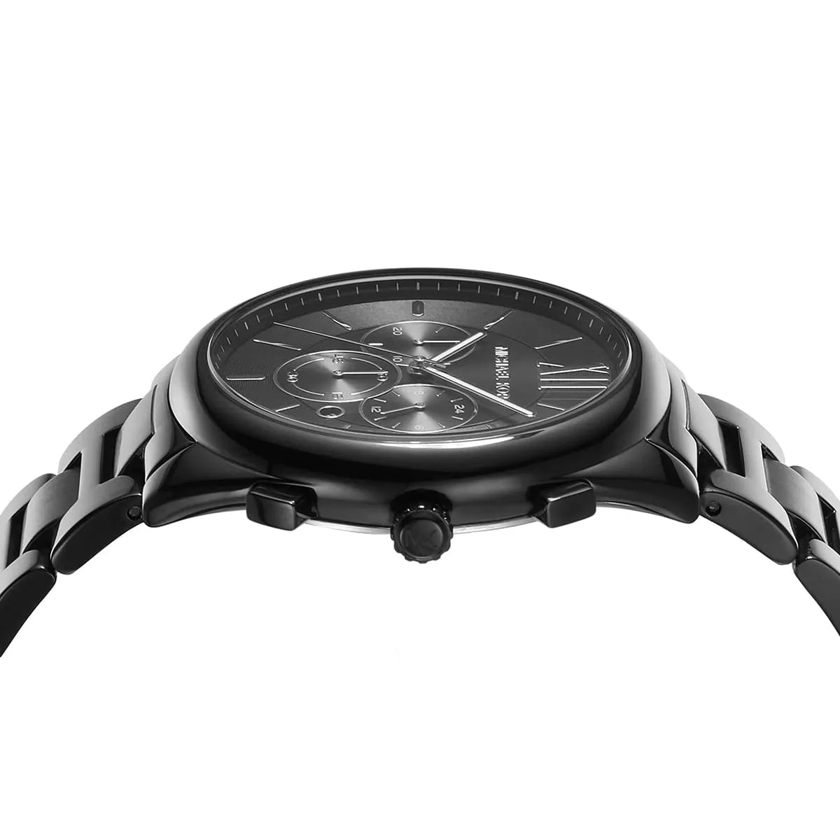 Michael Kors Watch For Men Janelle Chronograph With Black dial Stainless steel Metal belt with Black color-MK8993