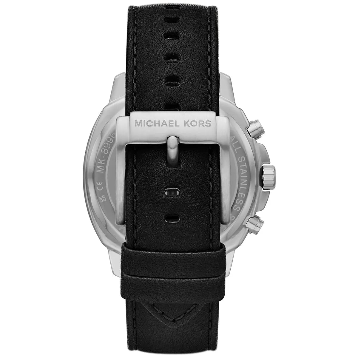 Michael Kors Sullivan Chronograph Black Dial Black Leather Strap Watch For Men - MK8997